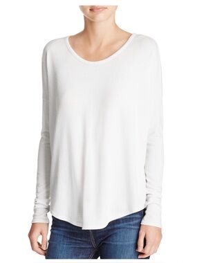 Rag & Bone White Hudson Long Sleeve Tee. Size Medium.